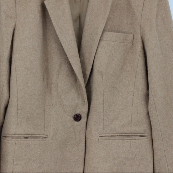 ORVIS Blazer Suit Jack Wool Tan Camel Hair Size 12 - Picture 9 of 10